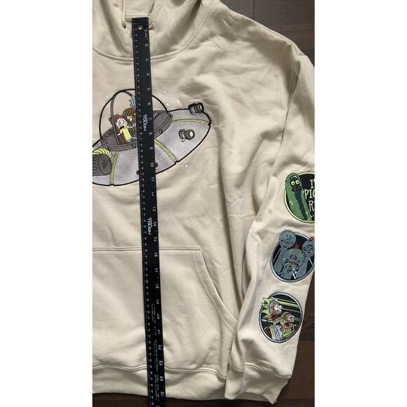 Rick And Mortuary Tan Embroidered Hood Men’s Sz Medium Nowt - Picture 13 of 16